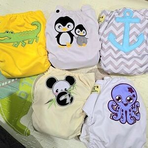 Animal-Themed Kids Cloth Diapers Set